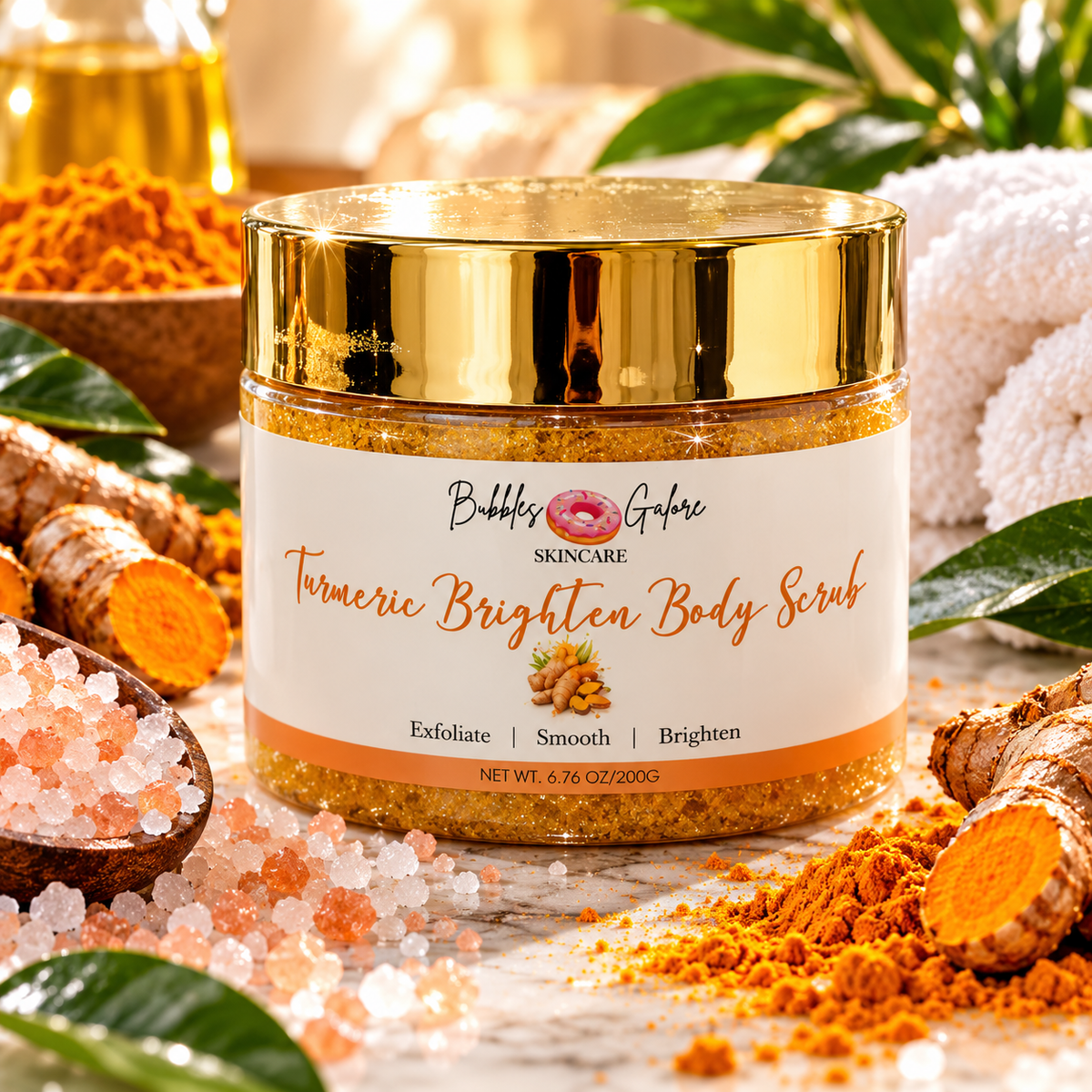 Turmeric Brighten Sea Salt Body Scrub