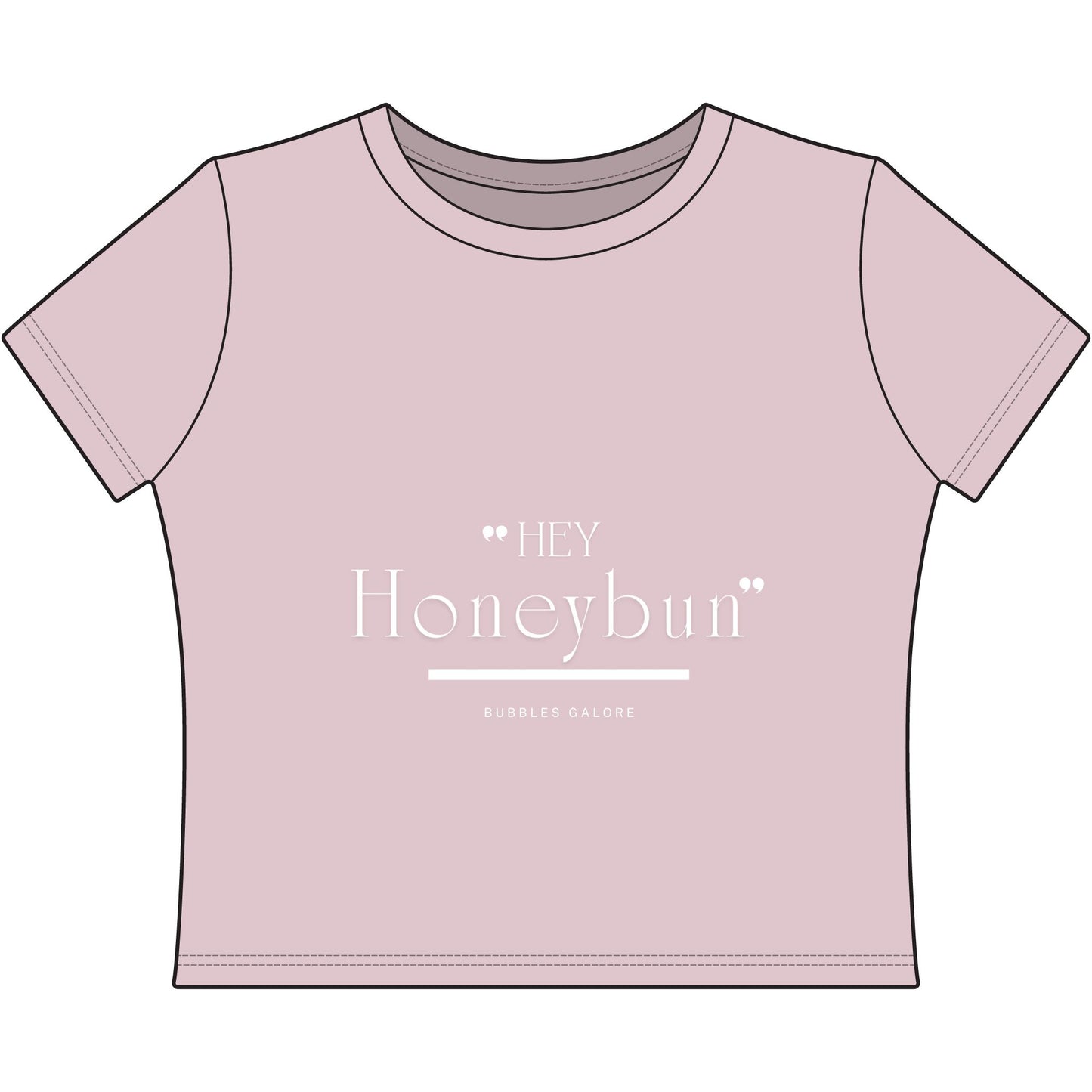 "Hey Honeybun" Women’s Baby Tee — Cute Quote Crop Top